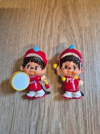 2 Monchhichi poppetjes muzikanten 6 cm, Ophalen of Verzenden