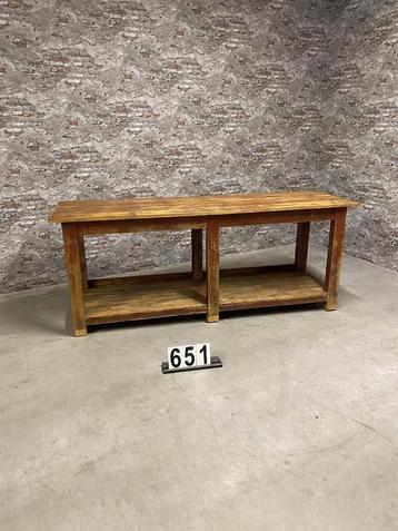 Vintage houten tafel/sidetable nr651 beschikbaar voor biedingen