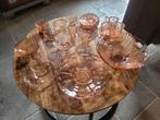 Vintage Roze Glazen Servies, Antiek en Kunst, Ophalen of Verzenden