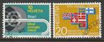 Zwitserland 1967 851/852 Blind, Efta, Gest, Postzegels en Munten, Ophalen of Verzenden, Gestempeld