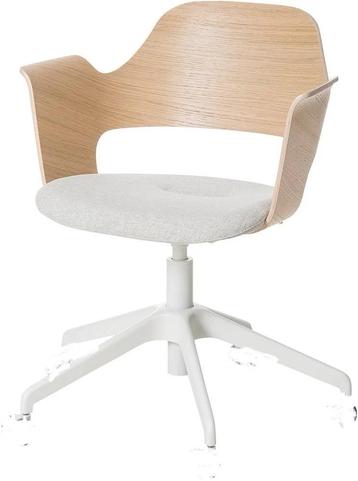FJÄLLBERGET Bureaustoel zonder wielen, wit eikenfineer beschikbaar voor biedingen