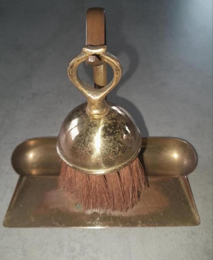 1920 Antiek UK Kruimeldief Koper Messing Set kruimelveger, Antiek en Kunst, Curiosa en Brocante, Ophalen of Verzenden