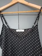 Topje van soepele stof mt M,zwart met witte stippen, Kleding | Dames, Maat 38/40 (M), Zwart, Ophalen of Verzenden, Zo goed als nieuw