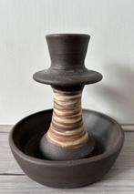 Potterie Ravelli kandelaar keramiek berkenbast 1960's, Antiek en Kunst, Antiek | Keramiek en Aardewerk, Ophalen of Verzenden