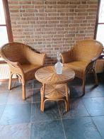 Leuke rotan tuinset - tafel + 2 stoelen, Tuin en Terras, Tuinsets en Loungesets, Zo goed als nieuw, Ophalen