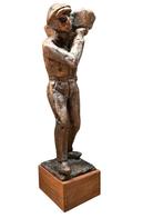 Jaap Hartman (1950) Bronzen beeld bouwvakker, Antiek en Kunst, Ophalen of Verzenden