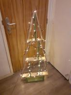 Houtenkerstboom met verlichting, Ophalen, Zo goed als nieuw