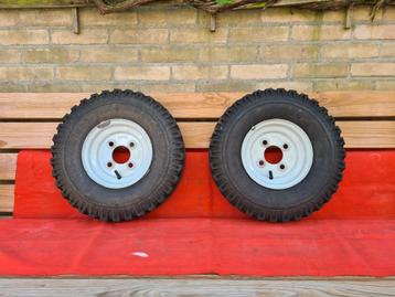 TE KOOP aanhangerwiel (velg met band) 2 stuks beschikbaar voor biedingen