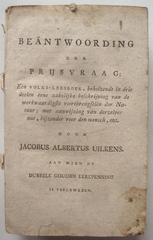 Jacobus Albertus Uilkens 1805 Beschrijving van de merkwaardi, Antiek en Kunst, Antiek | Boeken en Bijbels, Ophalen of Verzenden