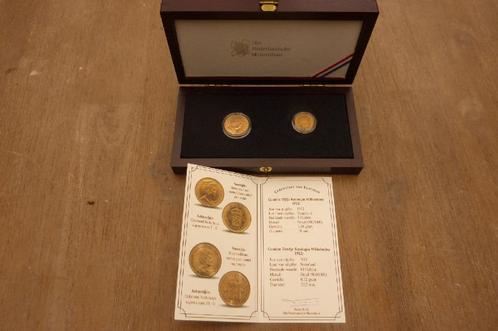 Gouden Wilhemina  Munten 10 en 5 gulden 1912 met certificaat, Postzegels en Munten, Munten | Nederland, Setje, 10 gulden, Koningin Wilhelmina