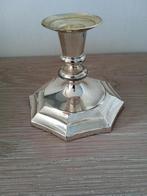 vintage zilverkleurige kandelaar, Ophalen of Verzenden, Gebruikt, Metaal, Minder dan 25 cm