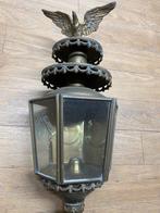Oude koetslamp met paard gravure, Ophalen of Verzenden, Zo goed als nieuw, Netvoeding, 50 tot 250 watt