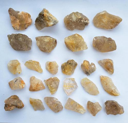 Rutielkwarts edelstenen verzameling Rutiel Kwarts edelsteen, Verzamelen, Mineralen en Fossielen, Mineraal, Ophalen of Verzenden