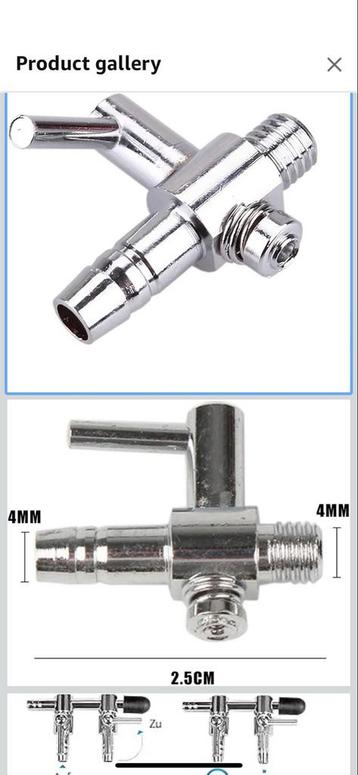 4 mm kraantjes met schroefdraad voor kweekruimte beschikbaar voor biedingen