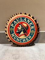 Mancave Bar Café Wanddecoratie metalen bordje Paulaner bier, Ophalen of Verzenden, Zo goed als nieuw, Reclamebord