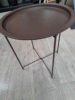 Yisk bruin bijzettafel, Minder dan 55 cm, Rond, Zo goed als nieuw, Ophalen
