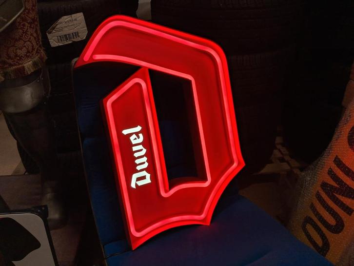 Duvel Led/Neon lichtbak bijna nieuw staat 69cm bij 50cm., Verzamelen, Merken en Reclamevoorwerpen, Zo goed als nieuw, Lichtbak of (neon) lamp
