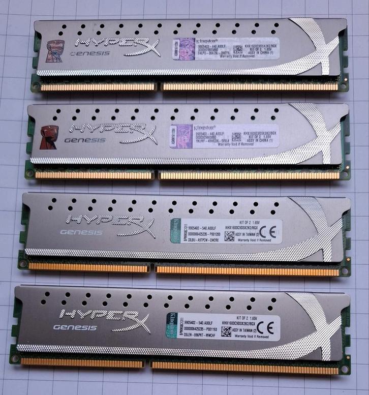 Kingston HyperX Genesis DDR3 16GB (4x4GB), Computers en Software, RAM geheugen, Gebruikt, Desktop, 16 GB, DDR3, Ophalen of Verzenden