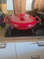 Gietijzeren wokpan 30cm, Ophalen of Verzenden, Zo goed als nieuw, Gietijzer, Wok