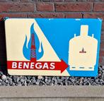 Oud emaille reclame bord Langcat Bussum van BENEGAS🔥, Reclamebord, Gebruikt, ., Ophalen of Verzenden