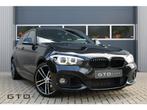 BMW 1-serie 118i High Executive M Sport/Panoramadak/LED/Lede, Gebruikt, Zwart, Bedrijf, 650 kg