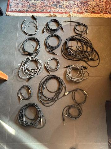 14 Xlr Jack Kabels Mono en Stereo beschikbaar voor biedingen