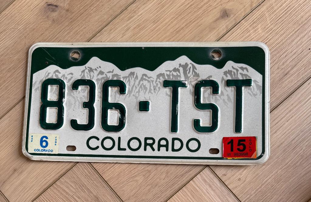 Authentieke Vintage kentekenplaten uit de USA, Verzenden, Gebruikt