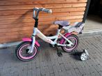 Leuke meisjesfiets met zijwieltjes en poppenzitje, Ophalen, Gebruikt, 14 inch of minder, POPAL ,terugtraprem