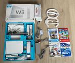 Wii + 3 controllers + 9 spellen (Mario Bros, Mario Kart, …), Spelcomputers en Games, Spelcomputers | Nintendo Wii, Ophalen, Gebruikt