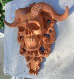 Aparte gietijzeren wanddecoratie skull of slangenman., Ophalen of Verzenden, Nieuw