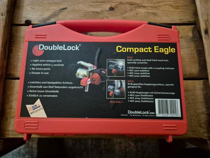 DoubleLock Compact Eagle Koppelslot, Auto diversen, Aanhangwagen-onderdelen, Zo goed als nieuw, Ophalen of Verzenden