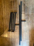 Dwarsbalkset Infinity; versteviging dubbel bed, Ophalen, Verstelbaar, Zwart, 140 cm