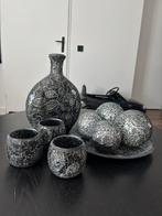 Mooie decoratieset in zwart / zilver, Ophalen, Nieuw, Overige vormen, Overige materialen