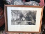 P.A. Schipperus door het Bosch ets prent schilderij, Ophalen of Verzenden