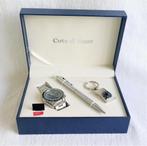 Driedelige set: heren polshorloge + pen + kompas, Sieraden, Tassen en Uiterlijk, Horloges | Heren, Ophalen of Verzenden, Polshorloge
