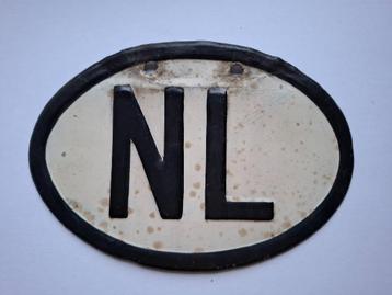 Oud NL Schildje Landaanduiding Oldtimer. beschikbaar voor biedingen