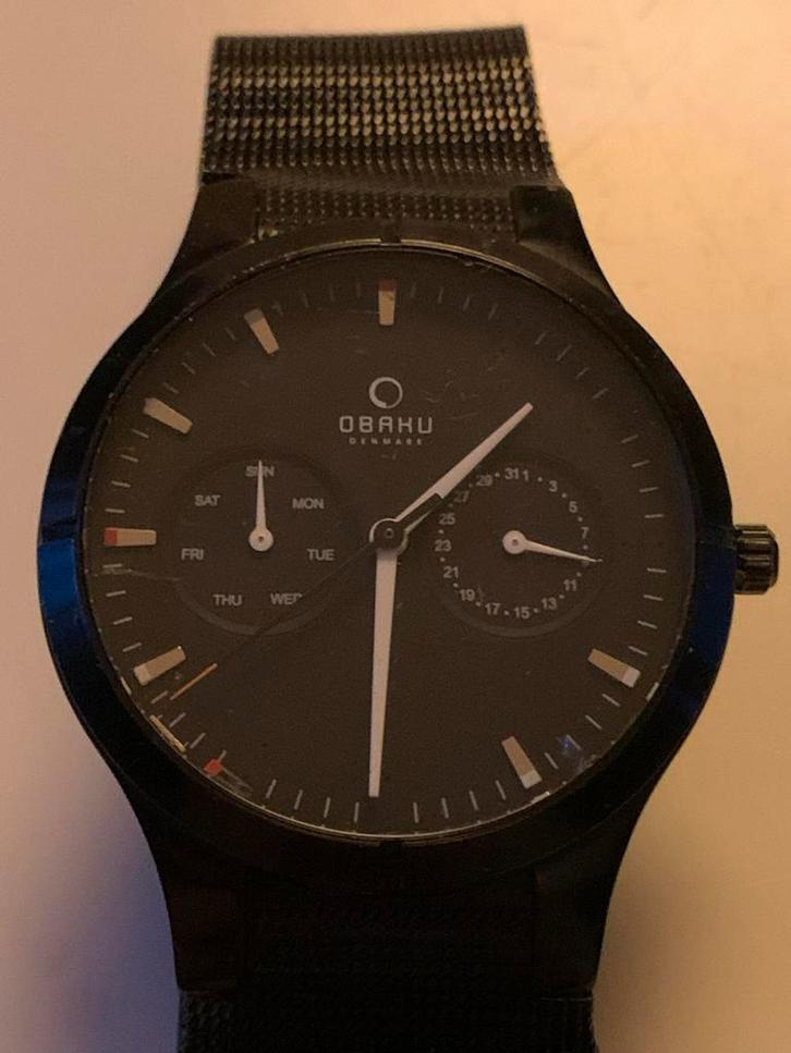 Obaku Denmark Heren Polshorloge voor onderdelen, Sieraden, Tassen en Uiterlijk, Horloges | Heren, Gebruikt, Polshorloge, Overige merken
