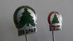 De Spar oude kruidenierswinkel speldjes 2 x, geëmailleerd, Verzamelen, Verzenden, Gebruikt, Merk, Speldje of Pin