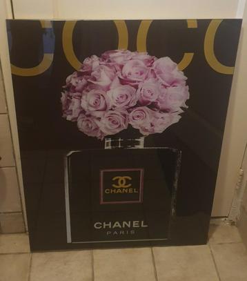 Superleuk glazen reclamebord Coco Chanel Paris beschikbaar voor biedingen