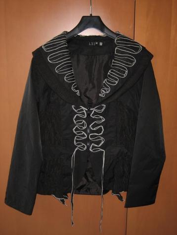 Chique feestelijk zwart blouse-jasje L 33, maat 40, snazzeys beschikbaar voor biedingen