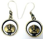 Schitterende Jorma Laine GROUCH Oorbellen Brons Finland, Sieraden, Tassen en Uiterlijk, Antieke sieraden, Verzenden, Brons, Oorbellen