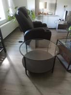 ronde  glazen salontafel, Huis en Inrichting, Tafels | Salontafels, 50 tot 100 cm, Rond, Nieuw, Minder dan 50 cm