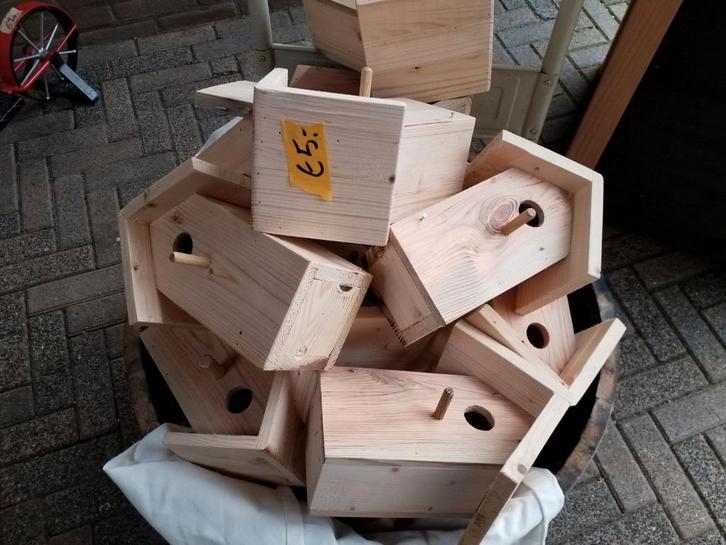 Nestkasje timmeren en decoreren Koolmees pimpelmees, Tuin en Terras, Vogelhuisjes en Vogelbaden, Nieuw, Ophalen of Verzenden