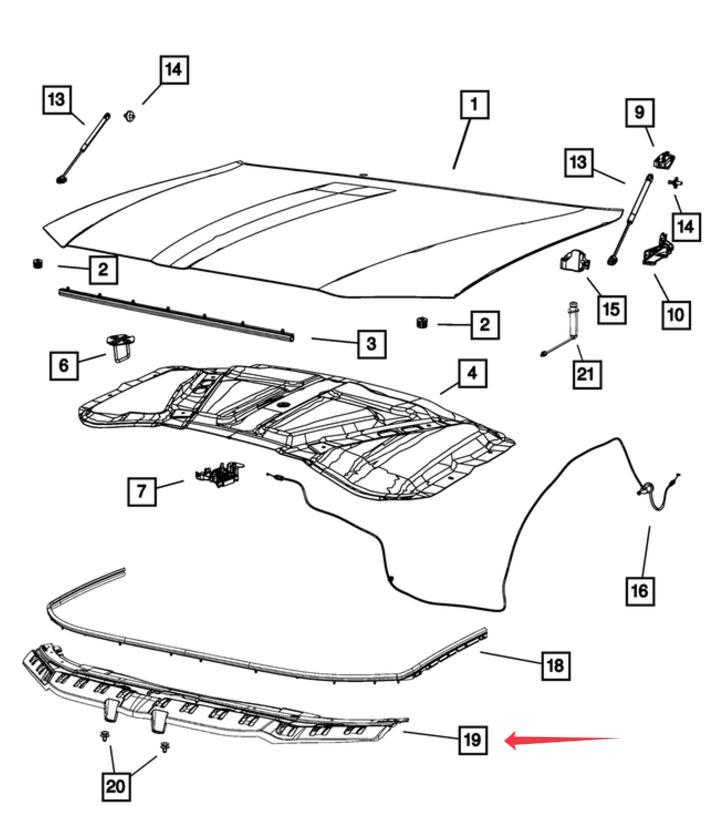 Chrysler 300 voorbumper afdekplaat 2011-2014, Auto-onderdelen, Carrosserie en Plaatwerk, Amerikaanse onderdelen, Chrysler, Nieuw