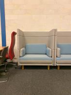 2 x Akoestische lounge fauteuil De Vorm Arnhem, grijs/blauw, Huis en Inrichting, Ophalen, Gebruikt, 75 tot 100 cm, 100 tot 125 cm