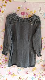 Zwarte denim jurk Jill & Mitch 110-116, Meisje, Ophalen of Verzenden, Zo goed als nieuw, Jurk of Rok
