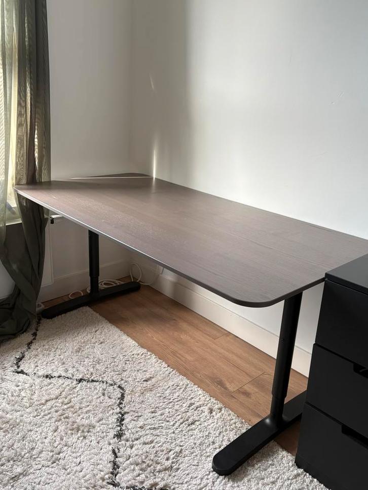 Ikea Bekant desk 160cm x 80cm, Huis en Inrichting, Bureaus, Zo goed als nieuw, Bureau, In hoogte verstelbaar, Ophalen