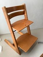 Tripp Trapp oud model naturel gelakt eiken hout kinderstoel, Ophalen, Gebruikt, Meegroeistoel, Aanschuifbaar