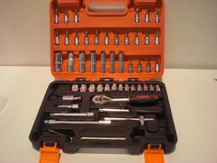 53 Delige 1/4"  Doppenset. Gratis verzending in NL., Auto diversen, Autogereedschap, Nieuw, Ophalen of Verzenden
