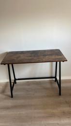 Tectake bureau - klein computer bureau van metaal en hout, Huis en Inrichting, Bureaus, Ophalen, Zo goed als nieuw